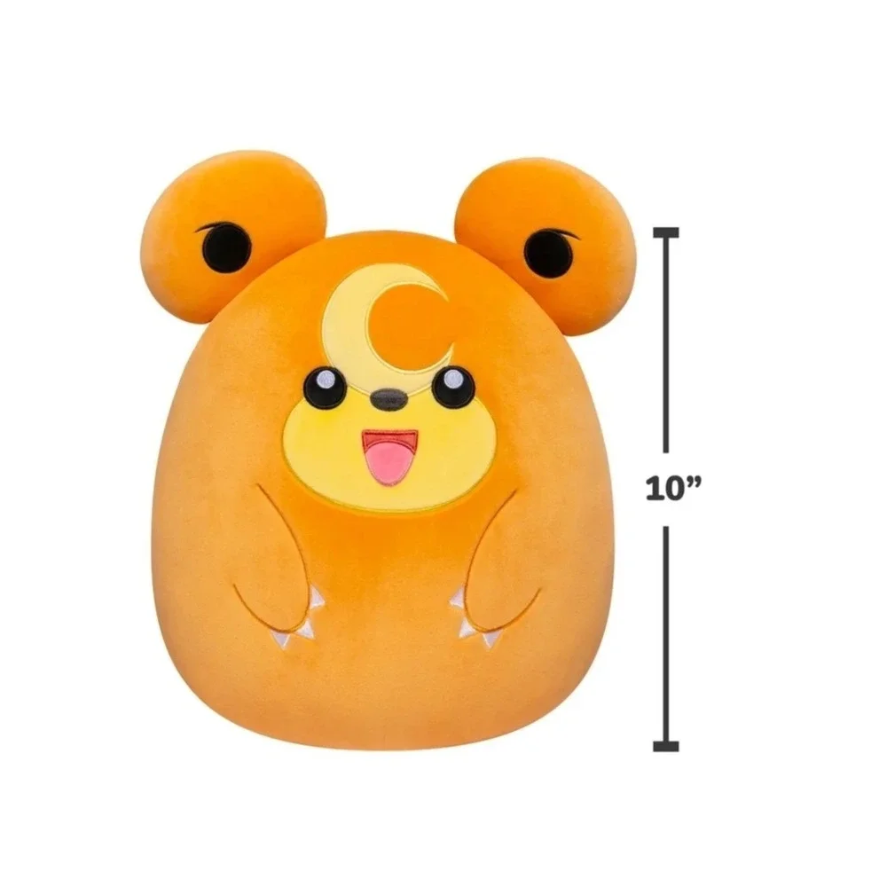 Squishmallows Pokemon Teddiursa 2024 Plush Orange Polyester Soft kids  anime
